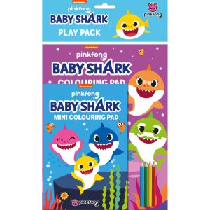 BABY SHARK-Mala i velika bojanka sa bojicama